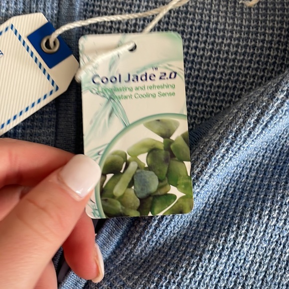 Light Blue Men’s Southern Tide Waffle Knit Quarter Zip - Picture 5 of 7